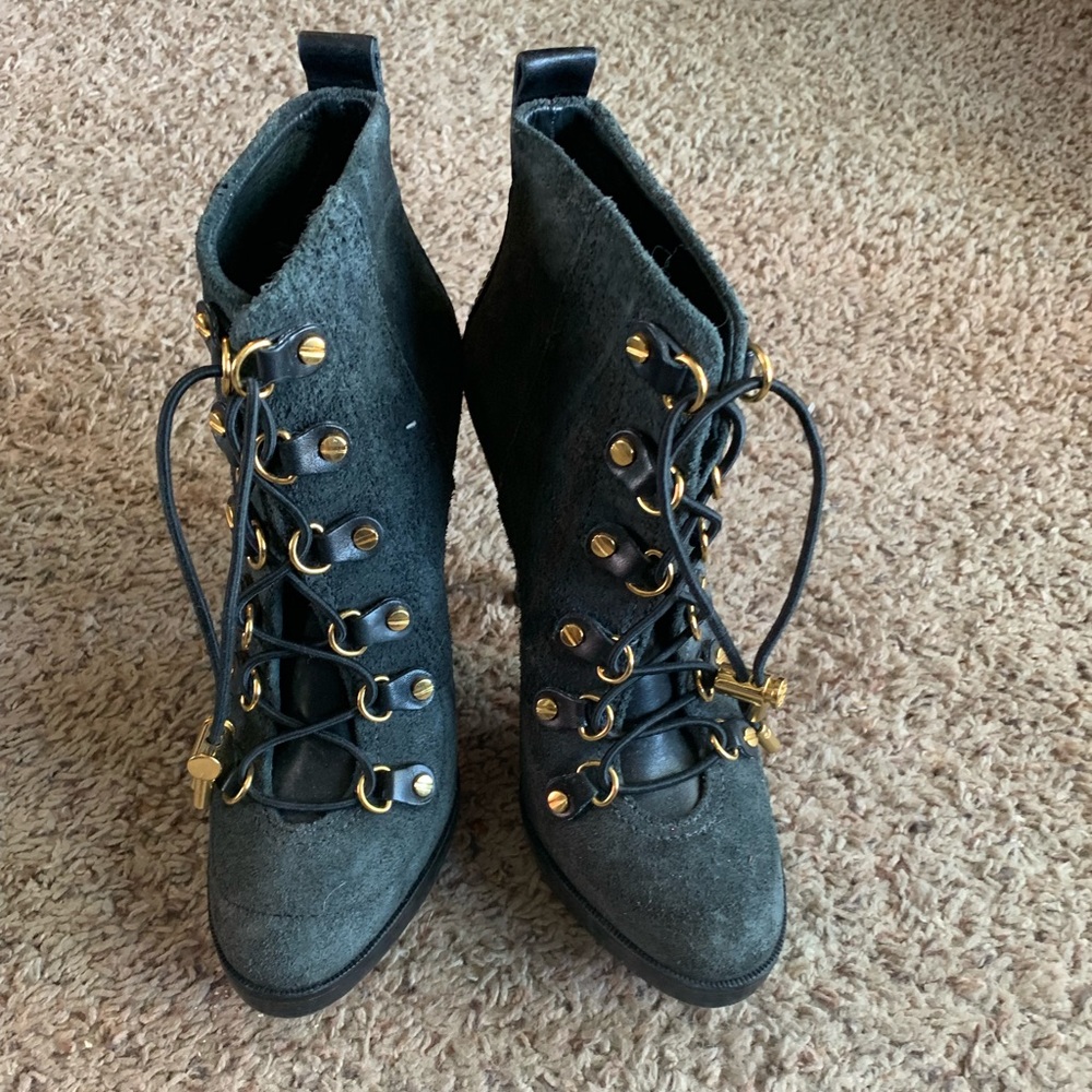 Tory Burch Black Halima-tory Suede Boots/Booties